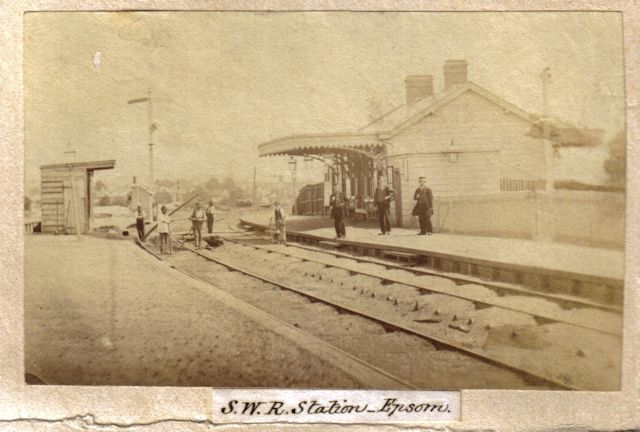 An early photograph of the London & South Western Railway Station