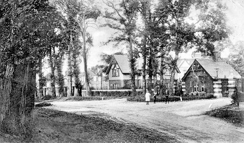 Postcard image of Horton Asylum Entrance c1905