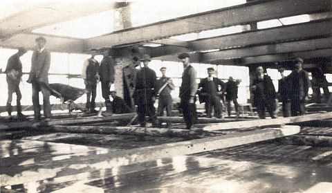 Work in progress on the top floor of the 1927 stand