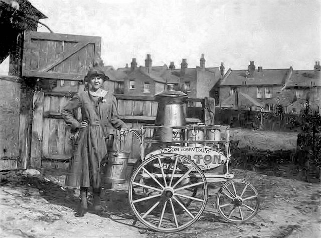 Nellie Herridge taken outside Alexandra Farm in Church Rd