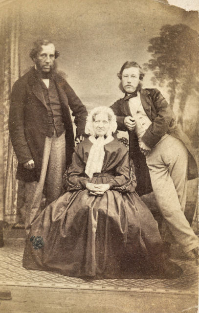 Stone family carte de visite - Sarah, nee Muggeridge, son George and grandson Frank