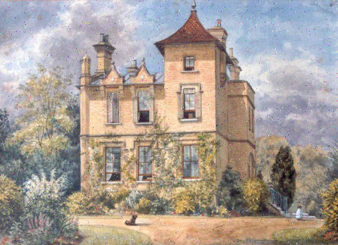 Watercolour of Glyn House Watercolour of Glyn House