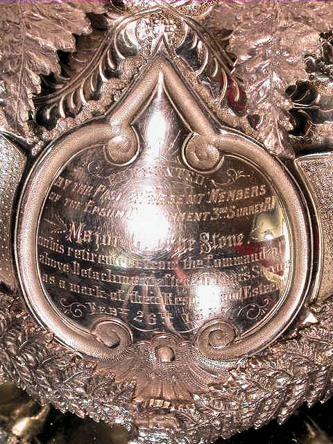 Detail of Silver Gilt Epergne Silver Gilt Epergne Presented To George Stone