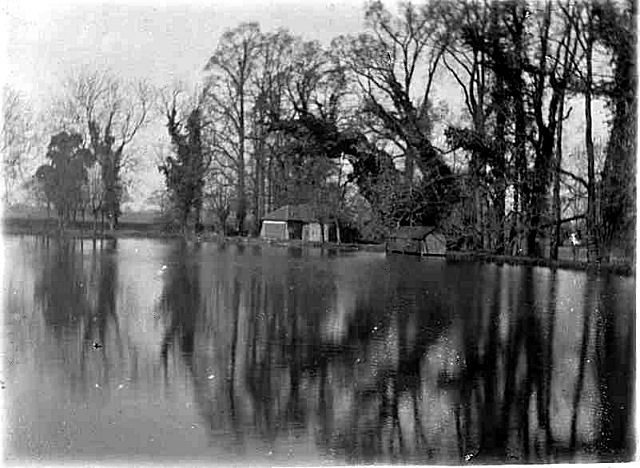 This photograph is thought to show a couple of the mill buildings