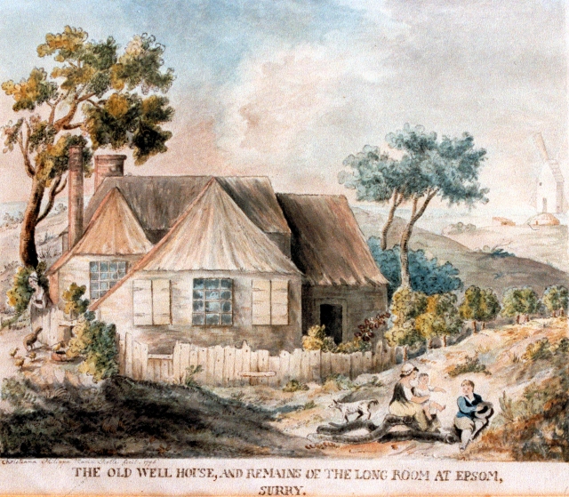 A painting of the well building in 1795