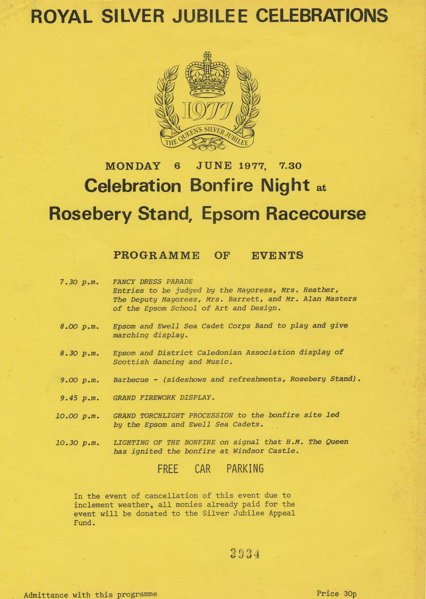 1977 Silver Jubilee programme. 1977 Silver Jubilee programme