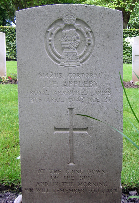 John/Jack's headstone in Birmingham (Lodge Hill) Cemetery