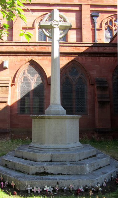 The war memorial in St. John The Baptist Churchyard