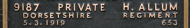 Herbert's inscription on the CWGC memorial Epsom. Herbert's inscription on the CWGC memorial Epsom.