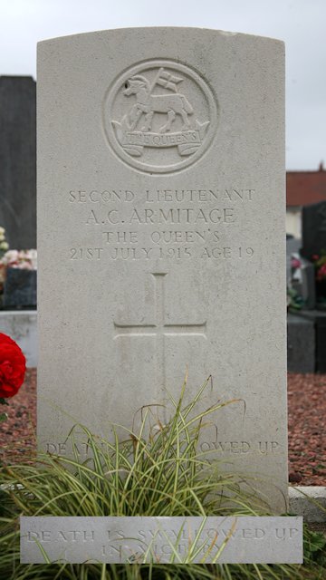 Alfred's grave in Beuvry Communal Cemetery Alfred's grave in Beuvry Communal Cemetery