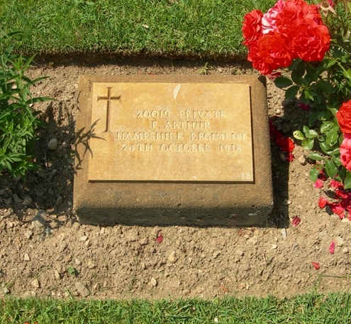 Frederick's grave plaque in Doiran Military Cemetery, Greece Frederick's grave plaque in Doiran Military Cemetery, Greece
