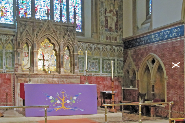 Part of the decoration around Christ Church's high altar