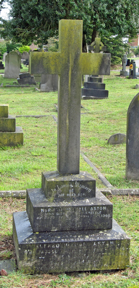 Norman's headstone in Epsom Cemetery