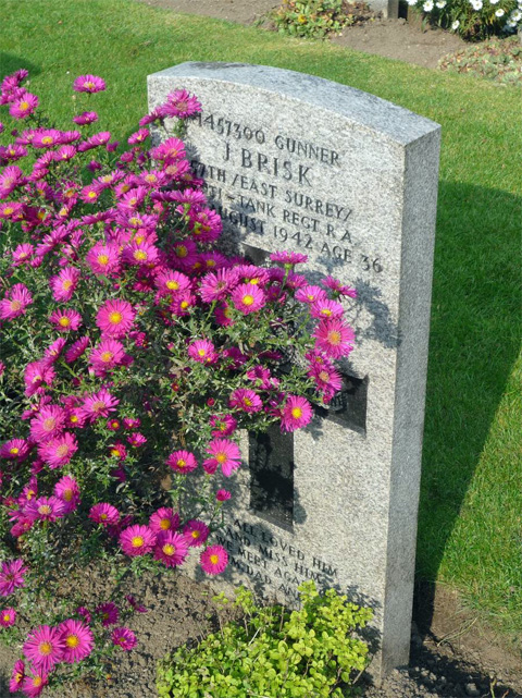 James' headstone in the Prague War Cemetery James' headstone in the Prague War Cemetery