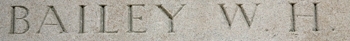 William Bailey's inscription on the Thiepval Memorial