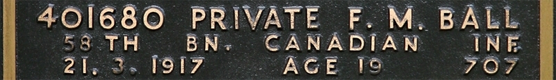 Frank's inscription on the CWGC memorial Epsom. Frank's inscription on the CWGC memorial Epsom.