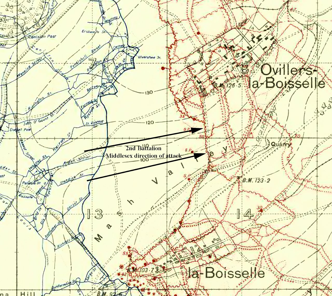 Trench Map - Click Image to enlarge Trench Map - Click Image to enlarge
