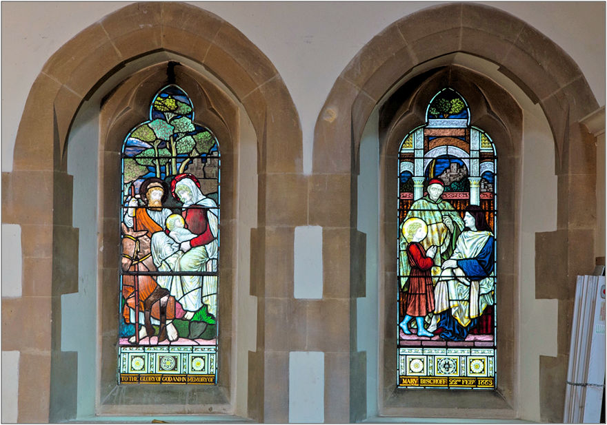 Mary Bischoff's memorial windows.