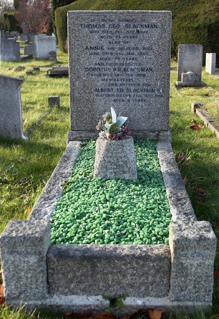 Albert's inscription on his parents' grave Albert's inscription on his parents' grave