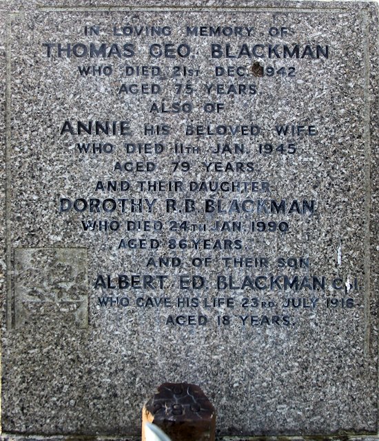 Albert's inscription on his parents' grave Albert's inscription on his parents' grave