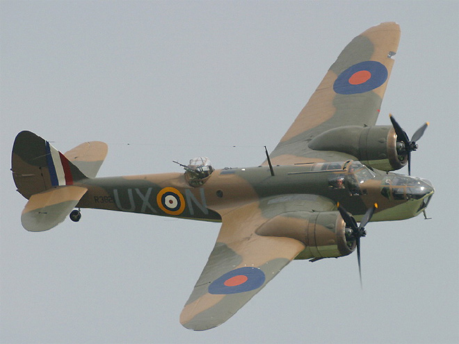 The Bristol Blenheim light bomber. The Bristol Blenheim light bomber.