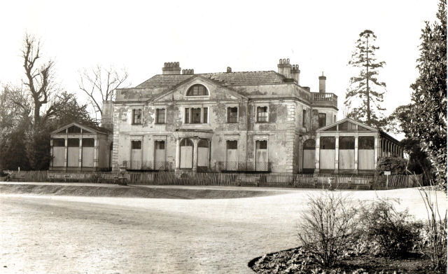 A rather dilapidated Bourne Hall in April 1961