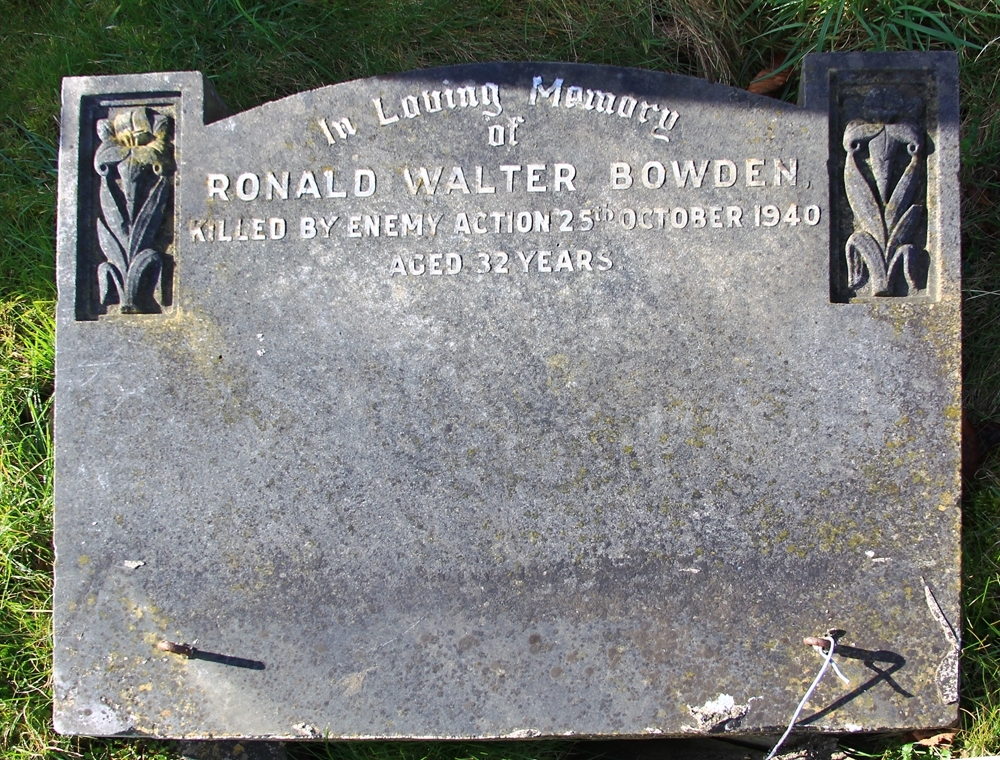 Ronald's headstone in Epsom Cemetery Ronald's headstone in Epsom Cemetery