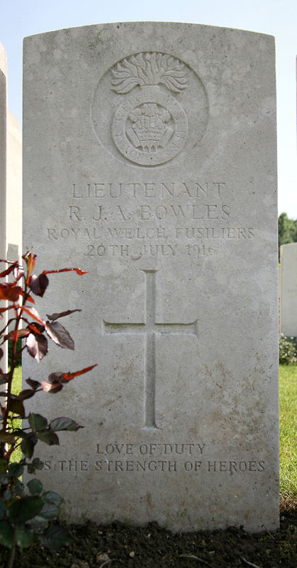Reginald's Headstone in La Neuville British Cemetery, Corbie Reginald's Headstone in La Neuville British Cemetery, Corbie