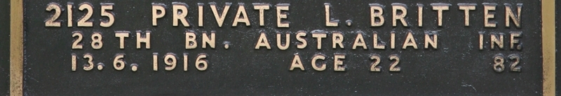 Lachlan's inscription on the CWGC Memorial, Epsom Lachlan's inscription on the CWGC Memorial, Epsom