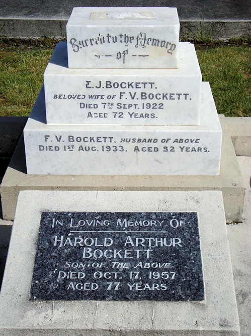 Grave of Eliza, Francis and Harold. Grave of Eliza, Francis and Harold.
