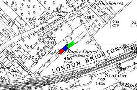 Composite extract from two 1866 OS Maps