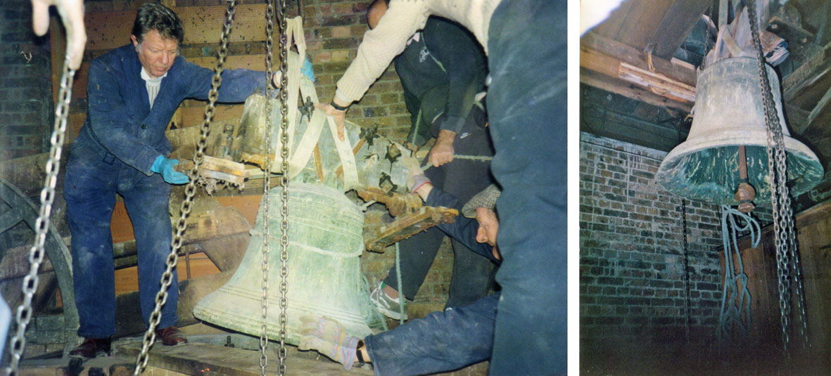 Moving the bells.