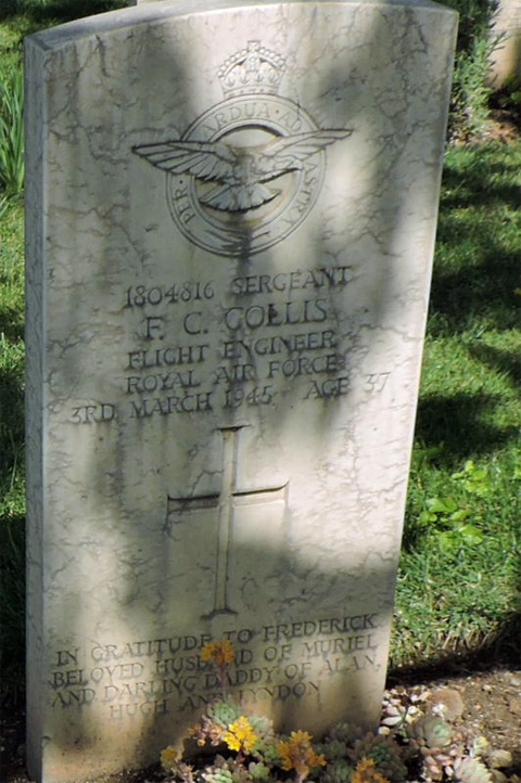 Frederick's headstone in the Bari War Cemetery. Frederick's headstone in the Bari War Cemetery.