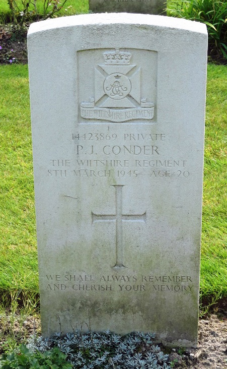 Peter's headstone in the Reichswald Forest War Cemetery Peter's headstone in the Reichswald Forest War Cemetery