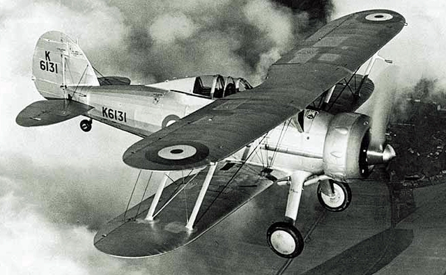A Gloster Gladiator in pre-war RAF markings A Gloster Gladiator in pre-war RAF markings