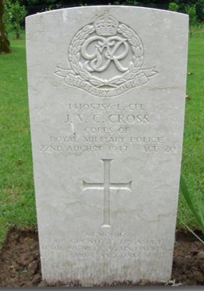 James's headstone in the Padua War Cemetery James's headstone in the Padua War Cemetery