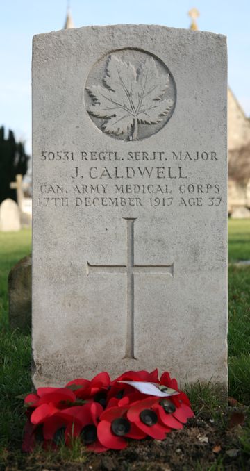 John's headstone in Epsom Cemetery Cemetery