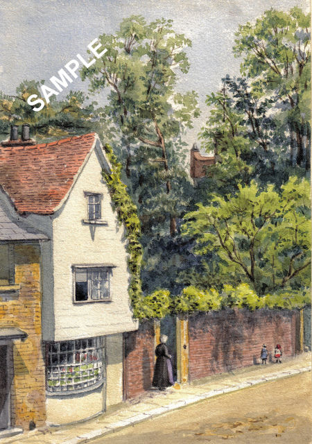 Church Street, Ewell, c.1867. Painted by Lydia Glyn