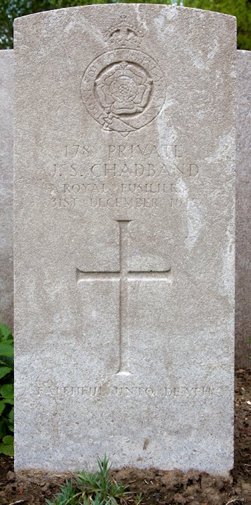 John's Headstone in the Bethune Town Cemetery