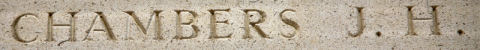 John's inscription on the Ploegsteert Memorial to the missing, Belgium John's inscription on the Ploegsteert Memorial to the missing, Belgium
