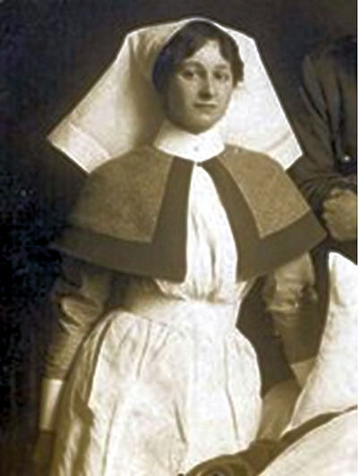 Sister Chandler in uniform by kind permission of James Vivian