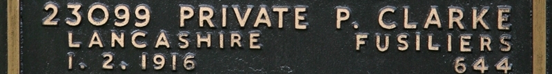 Patrick's inscription on the CWGC memorial Epsom. Patrick's inscription on the CWGC memorial Epsom.