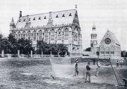 Cricket on Clifton College Close Ground 1866.