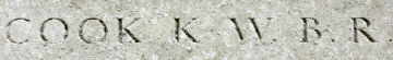 K Cook's inscription