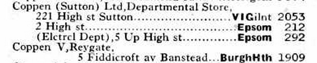 Coppen Phone Directory 1954