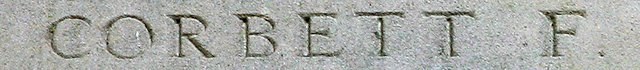 Fred's inscription on the Thiepval Memorial to the missing Fred's inscription on the Thiepval Memorial to the missing