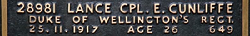 Ellis' inscription on the CWGC memorial Epsom. Ellis' inscription on the CWGC memorial Epsom.