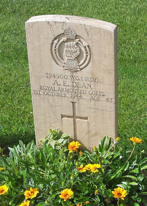 Albert's headstone in the Bari War Cemetery Albert's headstone in the Bari War Cemetery