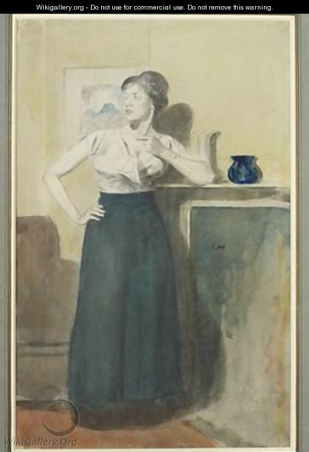 Portrait of Lyndra, the Artist's Wife by Derwent Lees Portrait of Lyndra, the Artist's Wife by Derwent Lees