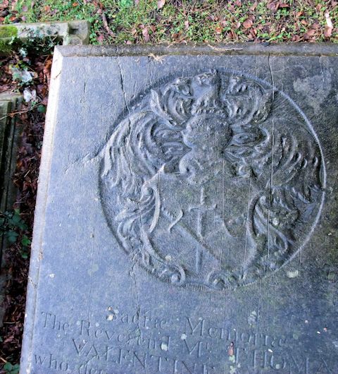 The arms of the Rev Thomas Valentine MA